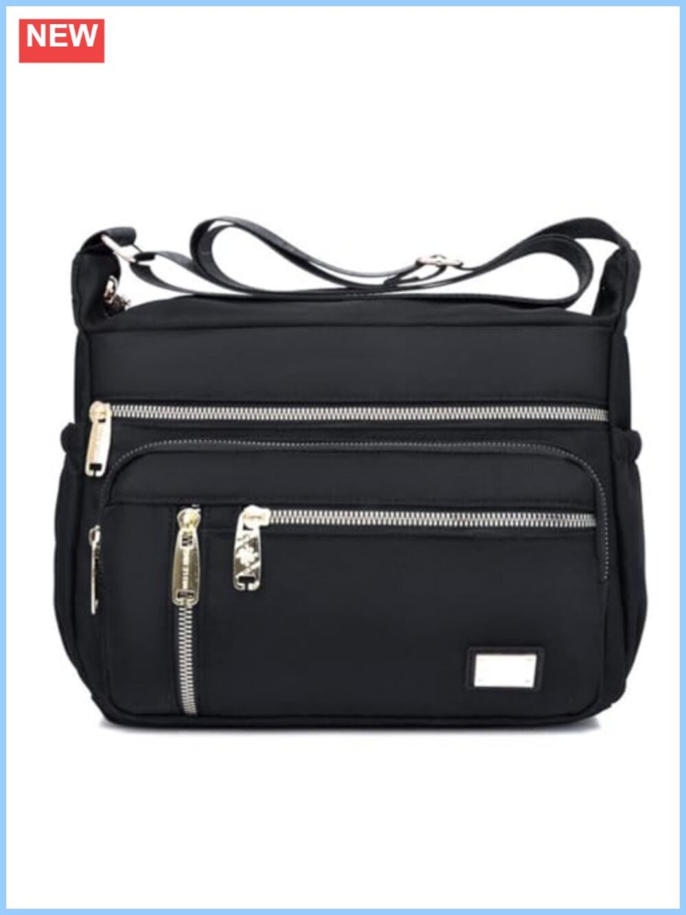 Nylon Crossbody Bag Multi-Pocket Messenger Purse for Women Travel Everyday